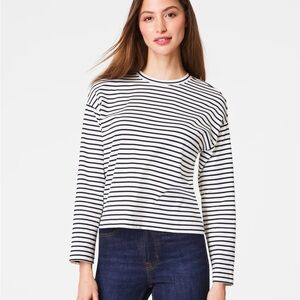 Spanx Long Sleeve Striped Tee